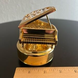 24K Gold plated Miniature Musical Piano